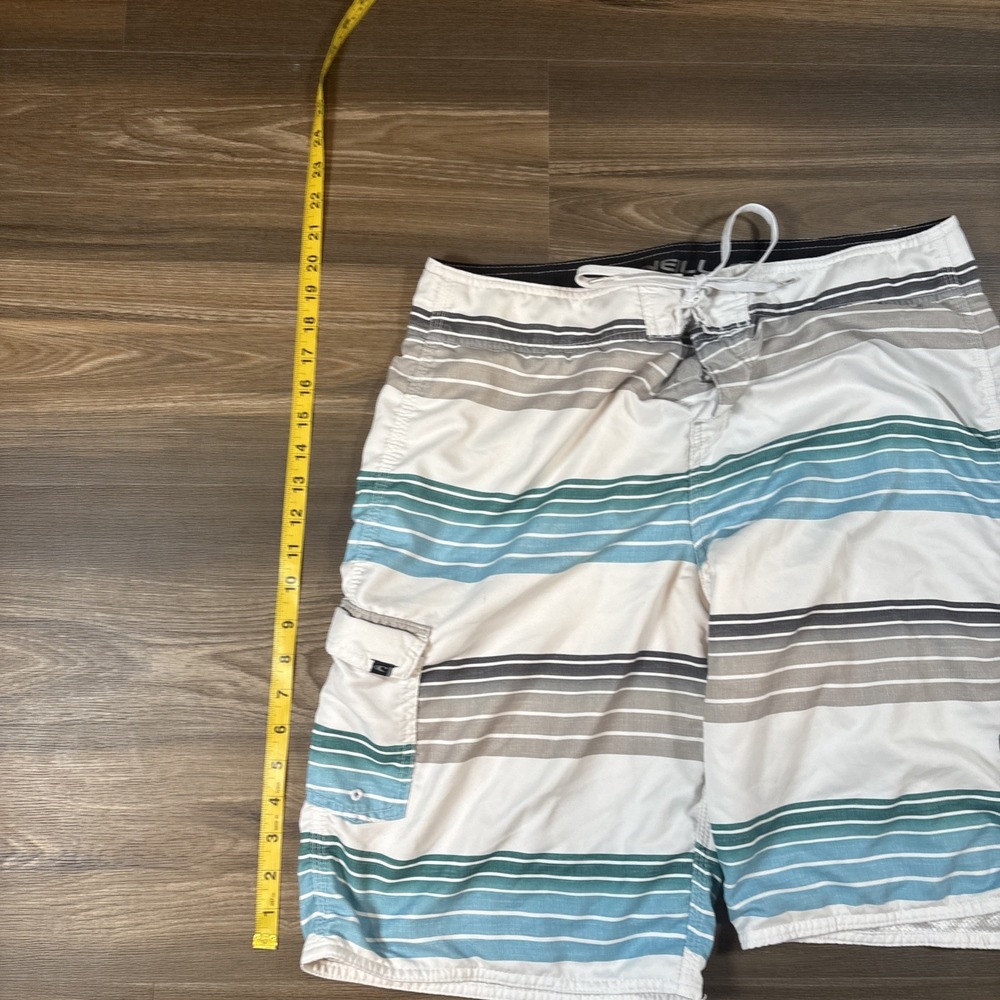 O'Neill Stripped Board Shorts With Side Pocket Size 36 - Picture 3 of 5